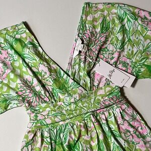 Lilly Pulitzer Parigi Knit Skort Romper Sz XXS Fauna Green Lime Feeling Good NWT